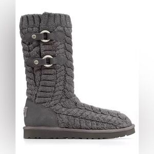 UGG “W Tularosa Route" Cable Boots Knit, Gray Size 8